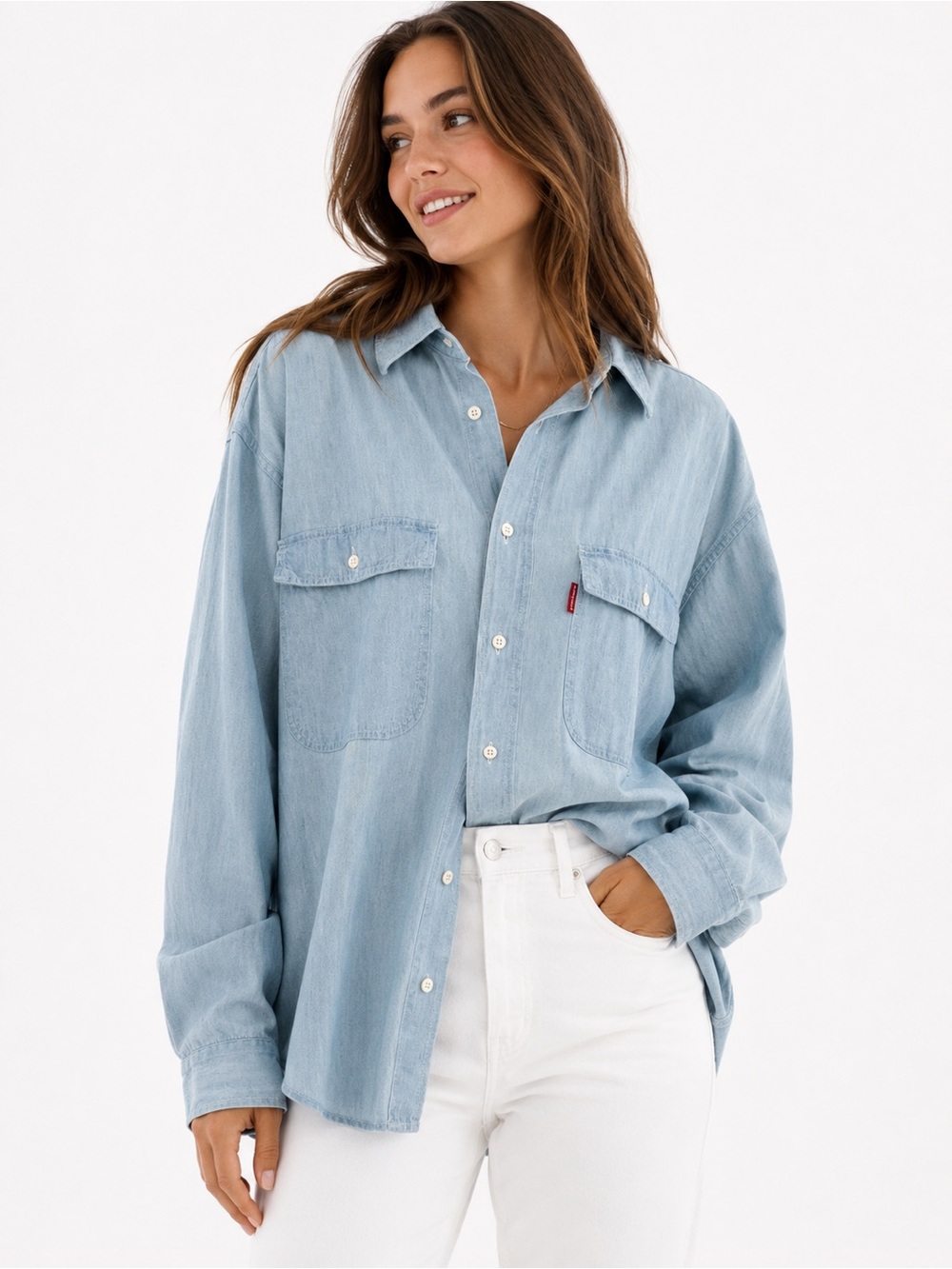 Vintage Carrera Light Blue Denim Button-Down Shirt